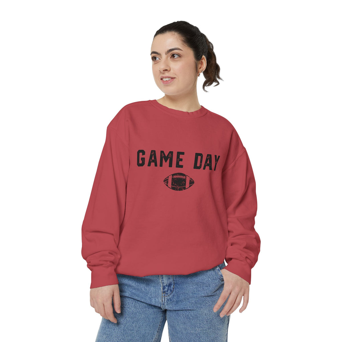 Cozy Football Game Day Women's Crewneck Sweatshirt