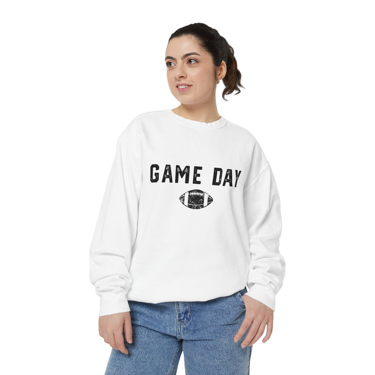 Cozy Football Game Day Women's Crewneck Sweatshirt