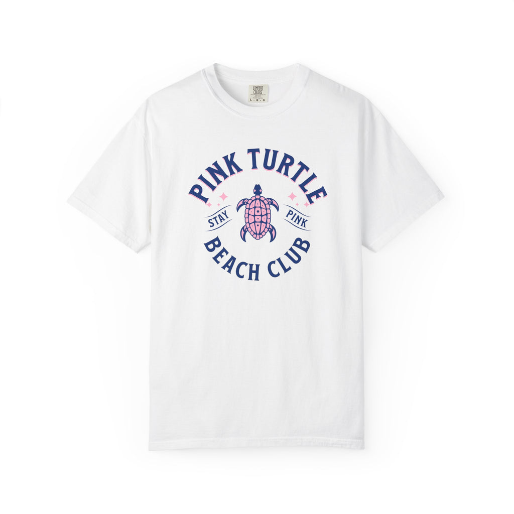 Pink Turtle Beach Club T-Shirt | Beach Comfort Colors Tee