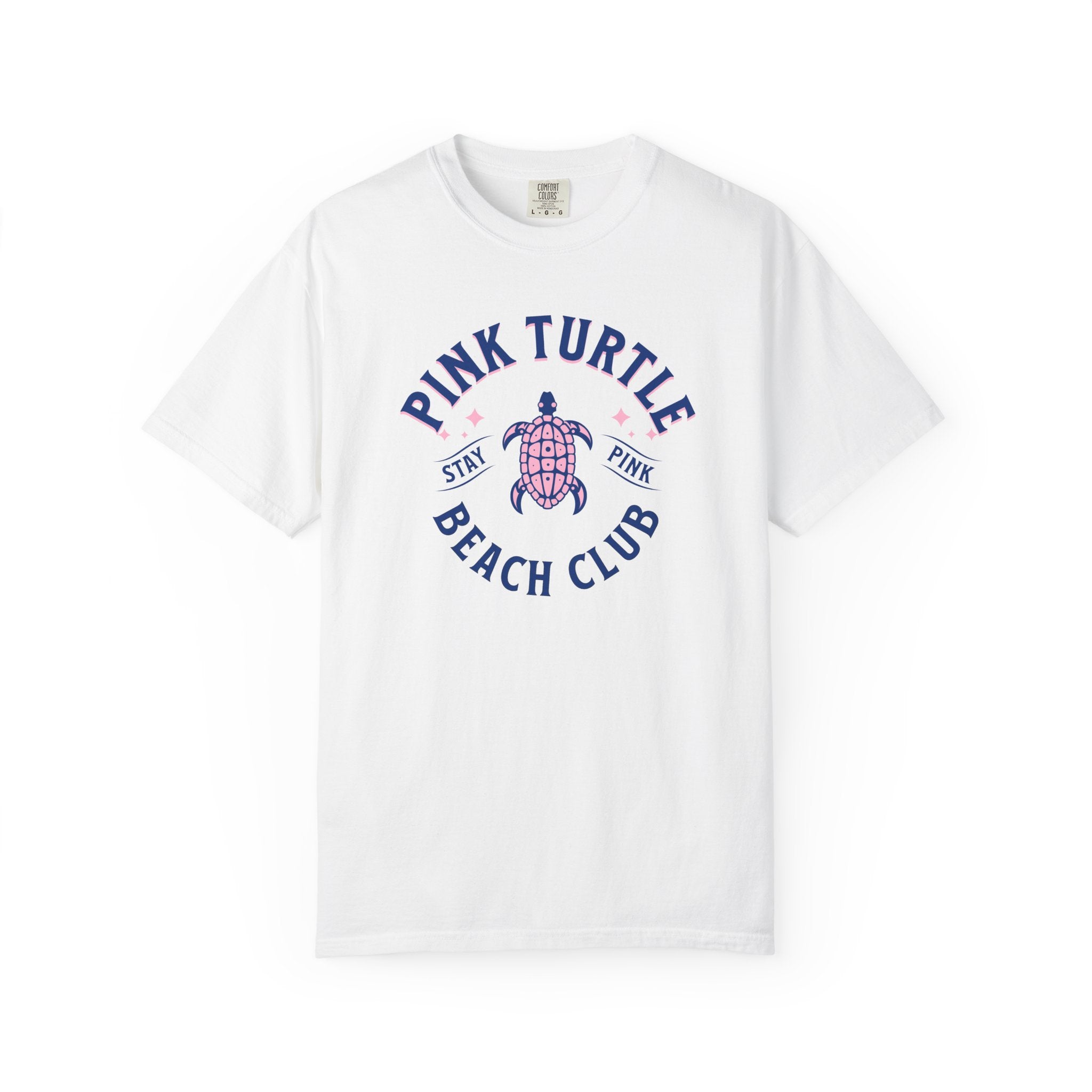 Pink Turtle Beach Club T-Shirt | Beach Comfort Colors Tee