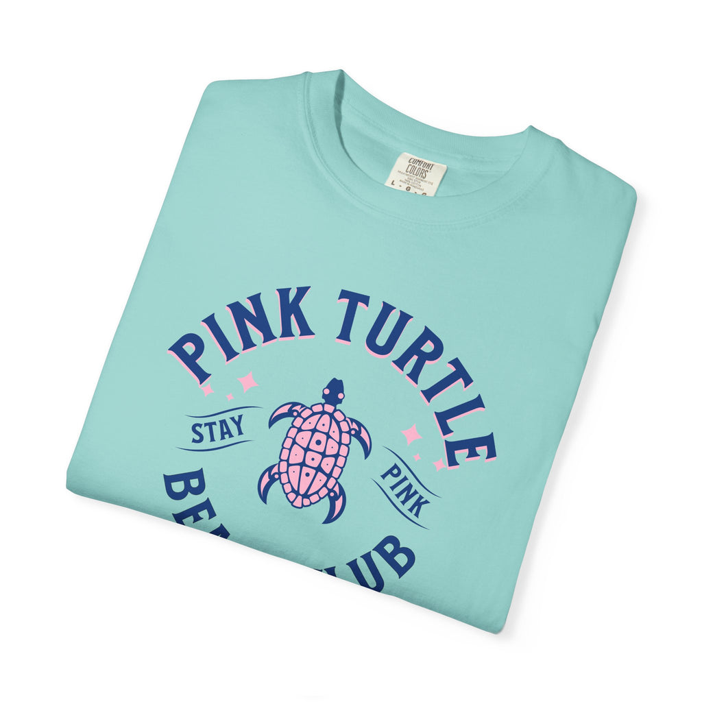 Pink Turtle Beach Club T-Shirt | Beach Comfort Colors Tee