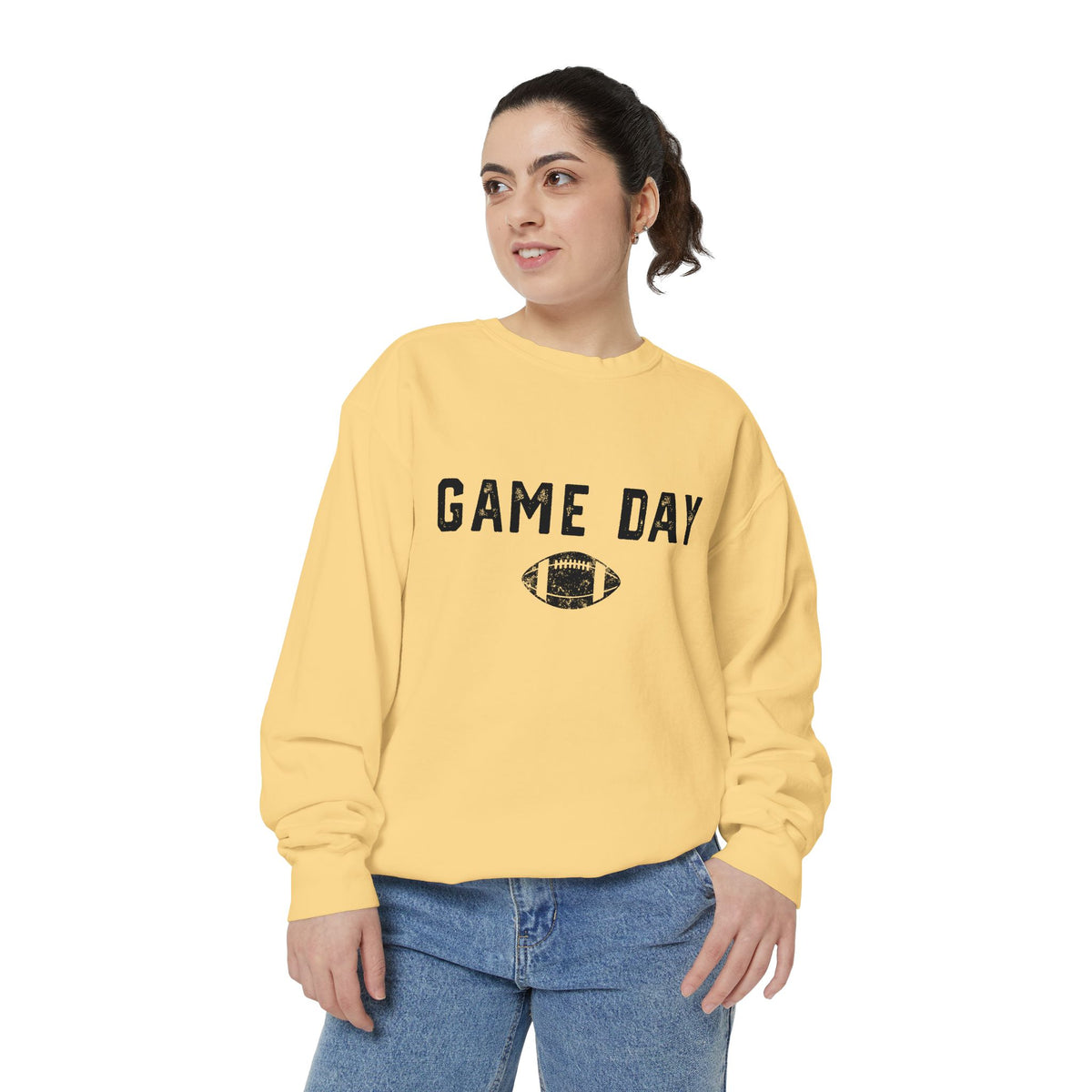 Cozy Football Game Day Women's Crewneck Sweatshirt