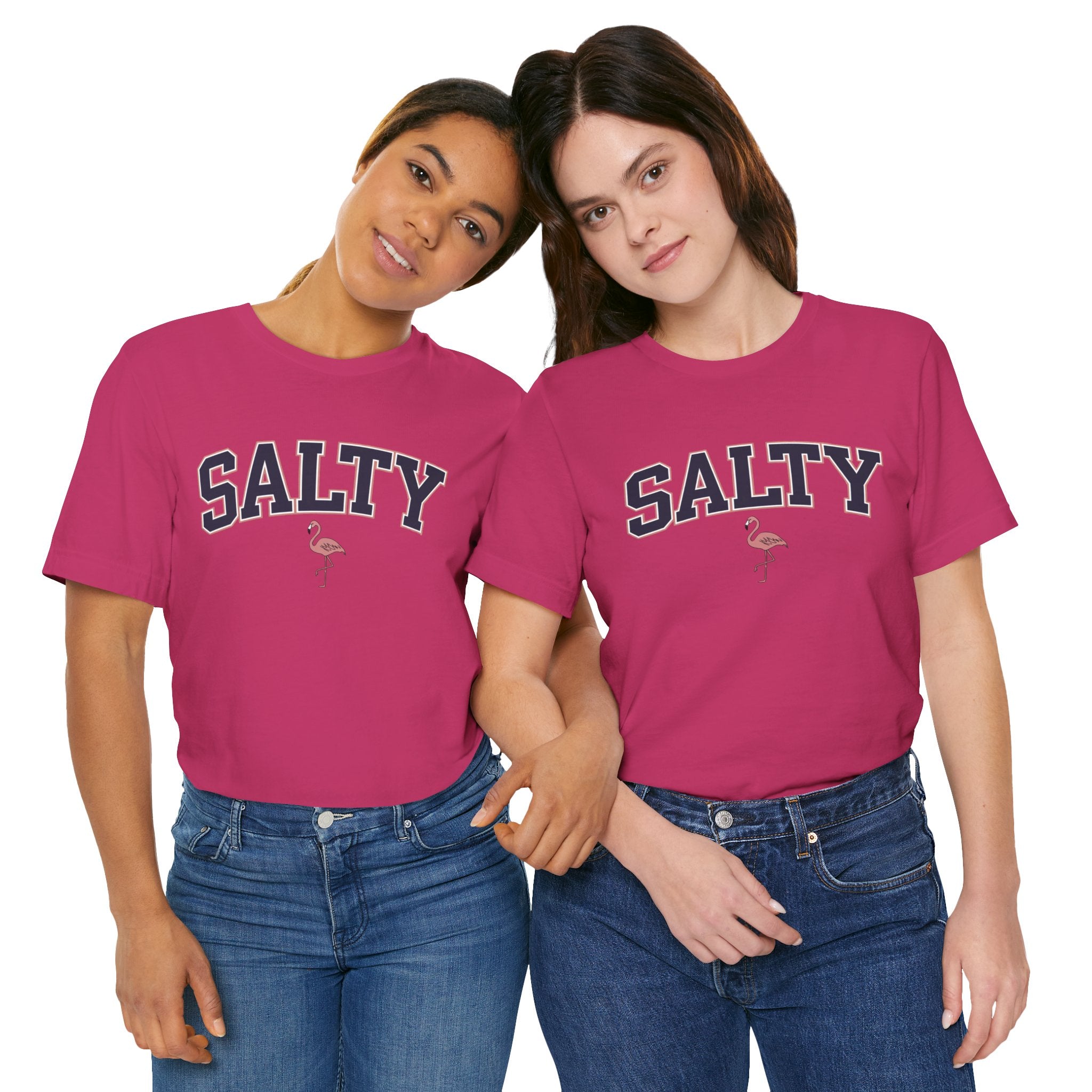 Salty Flamingo Beach Tee Shirt • Beach Tee Shirt
