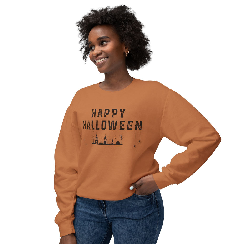 Halloween Themed Lightweight Crewneck Sweatshirt