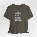 Coffee. Dink. Drink. Repeat. Pickleball Tee