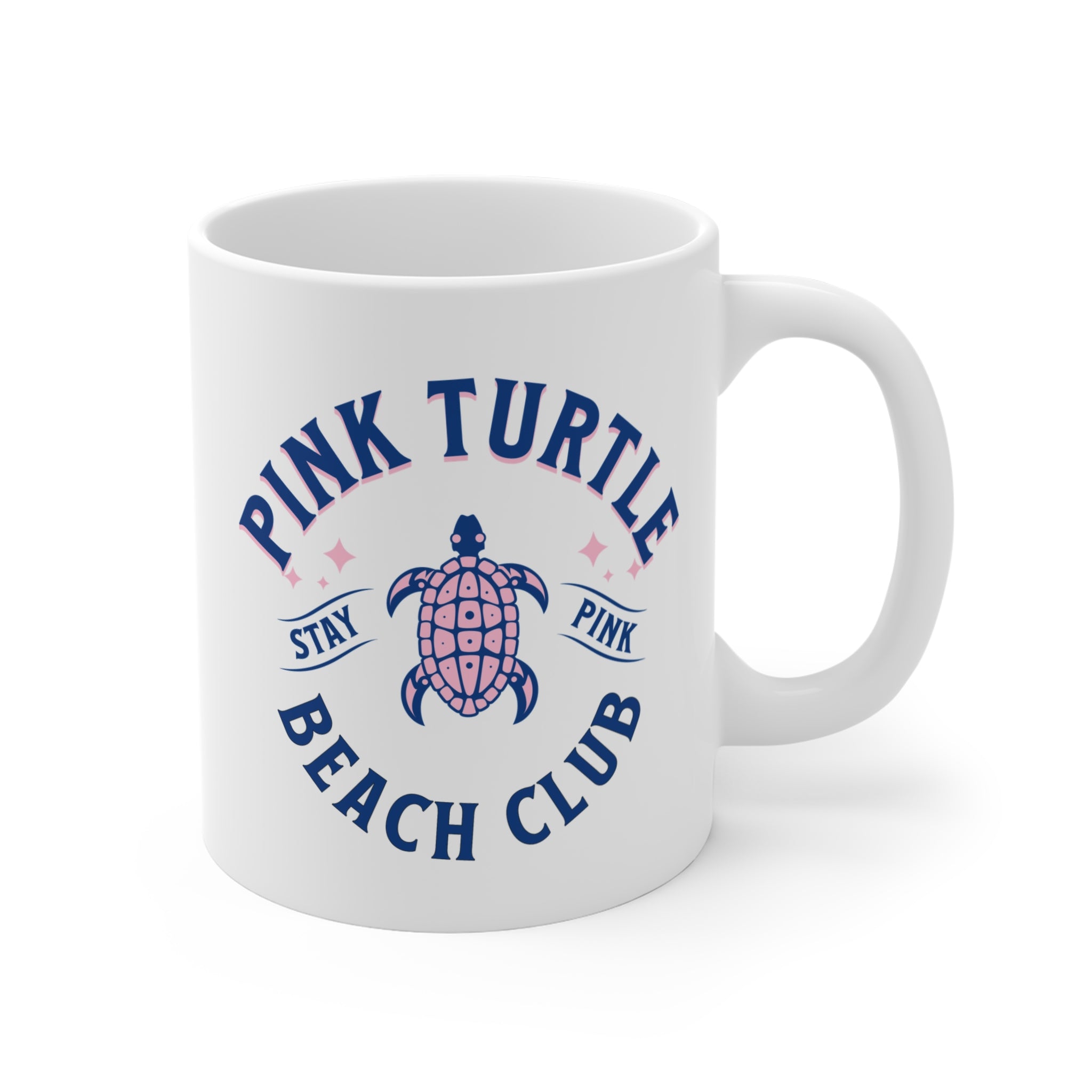 "Pink Turtle Beach Club" Mug