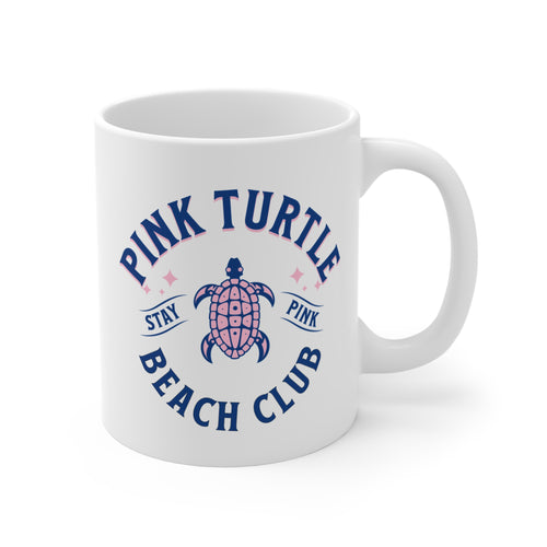 "Pink Turtle Beach Club" Mug