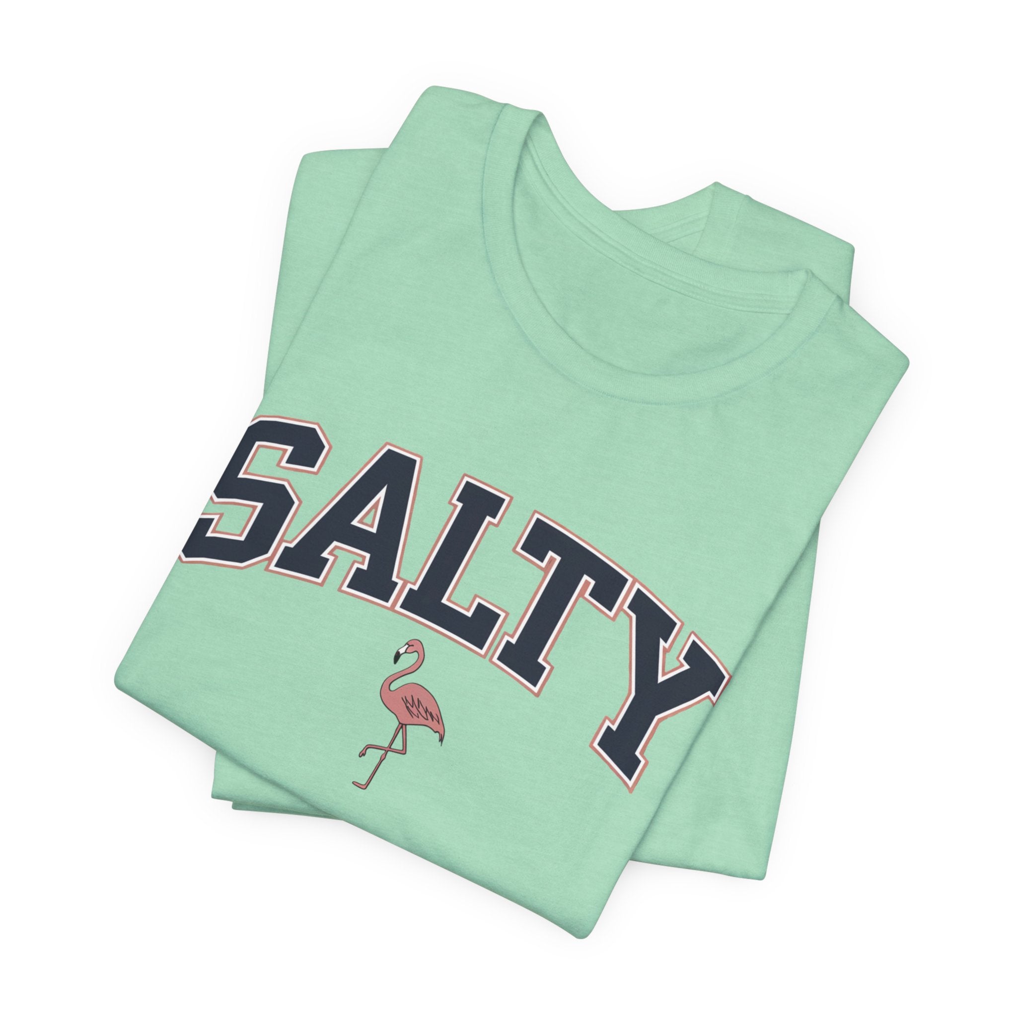 Salty Flamingo Beach Tee Shirt • Beach Tee Shirt