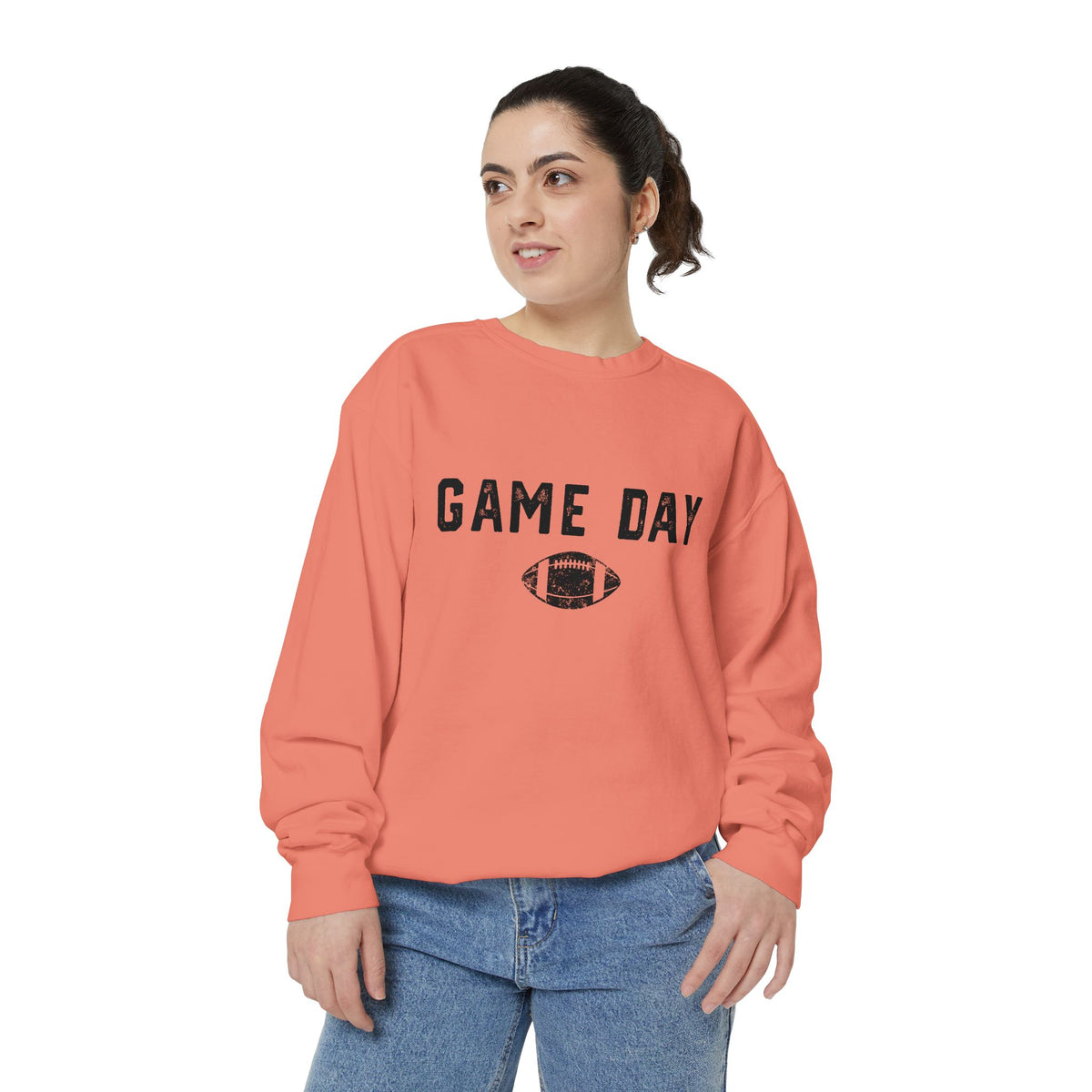 Cozy Football Game Day Women's Crewneck Sweatshirt