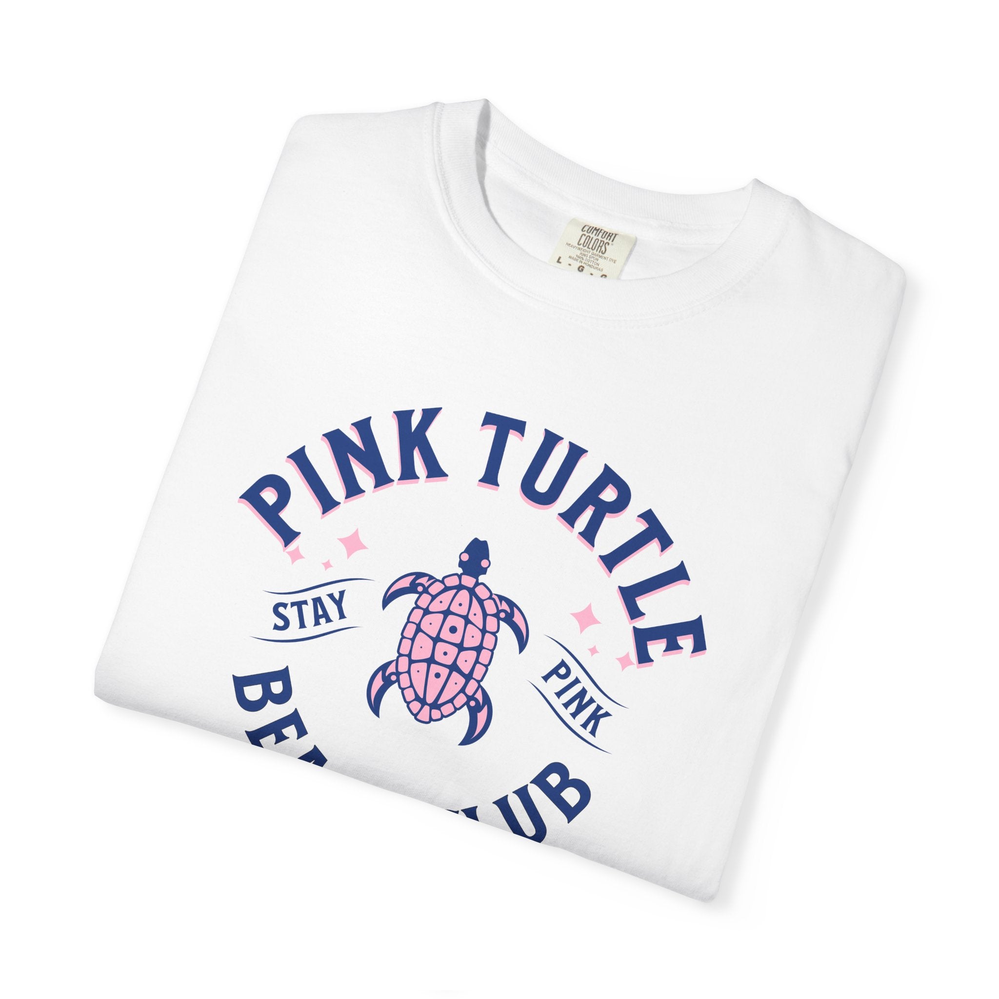 Pink Turtle Beach Club T-Shirt | Beach Comfort Colors Tee