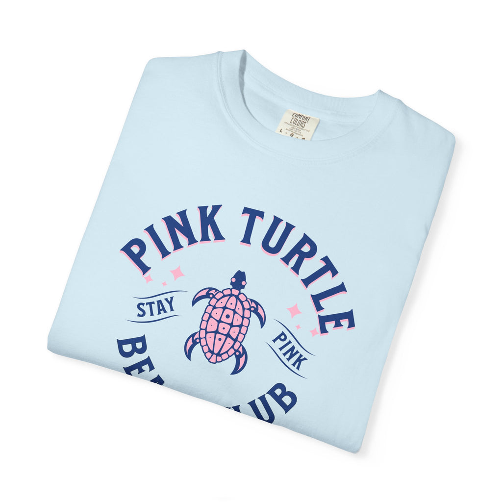 Pink Turtle Beach Club T-Shirt | Beach Comfort Colors Tee