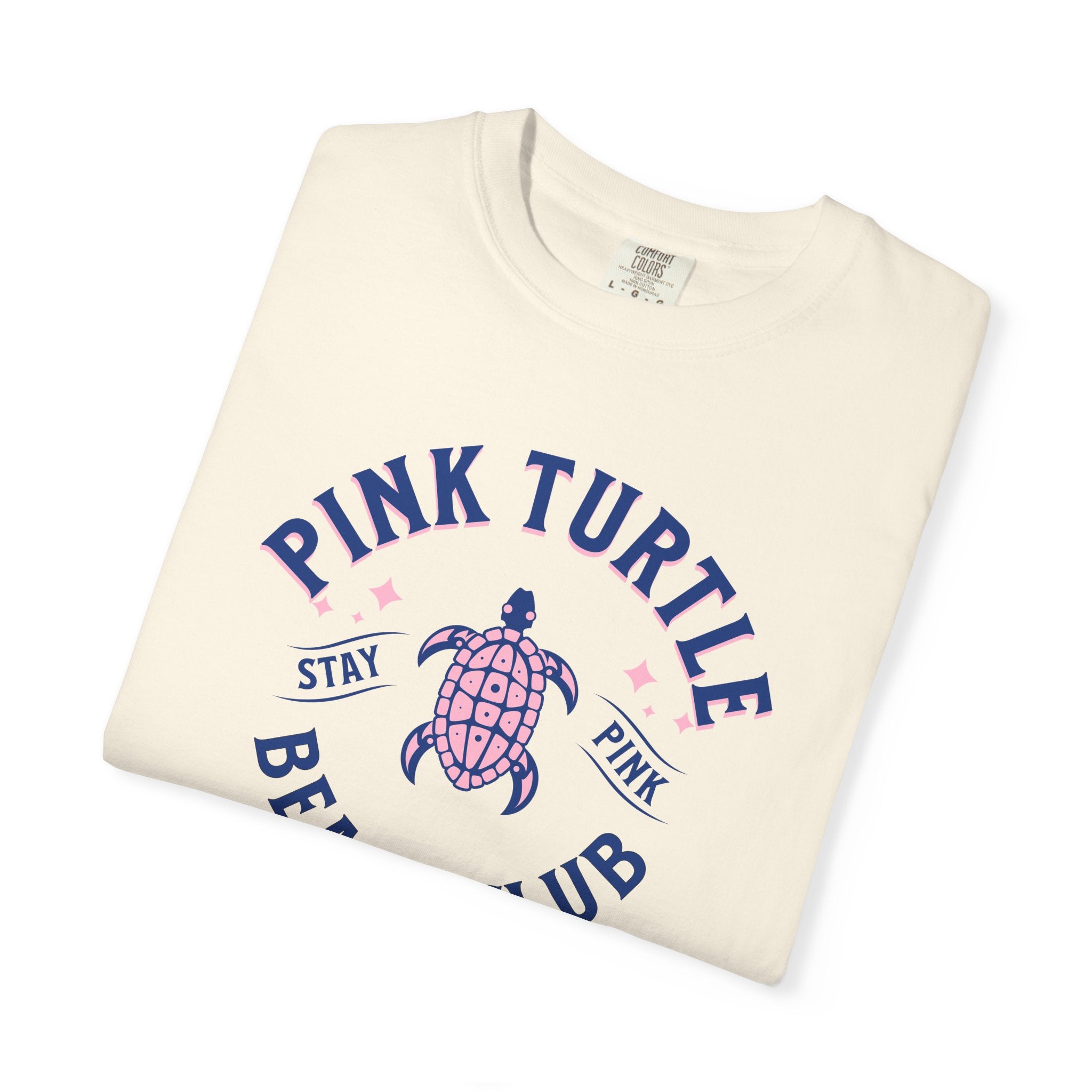 Pink Turtle Beach Club T-Shirt | Beach Comfort Colors Tee