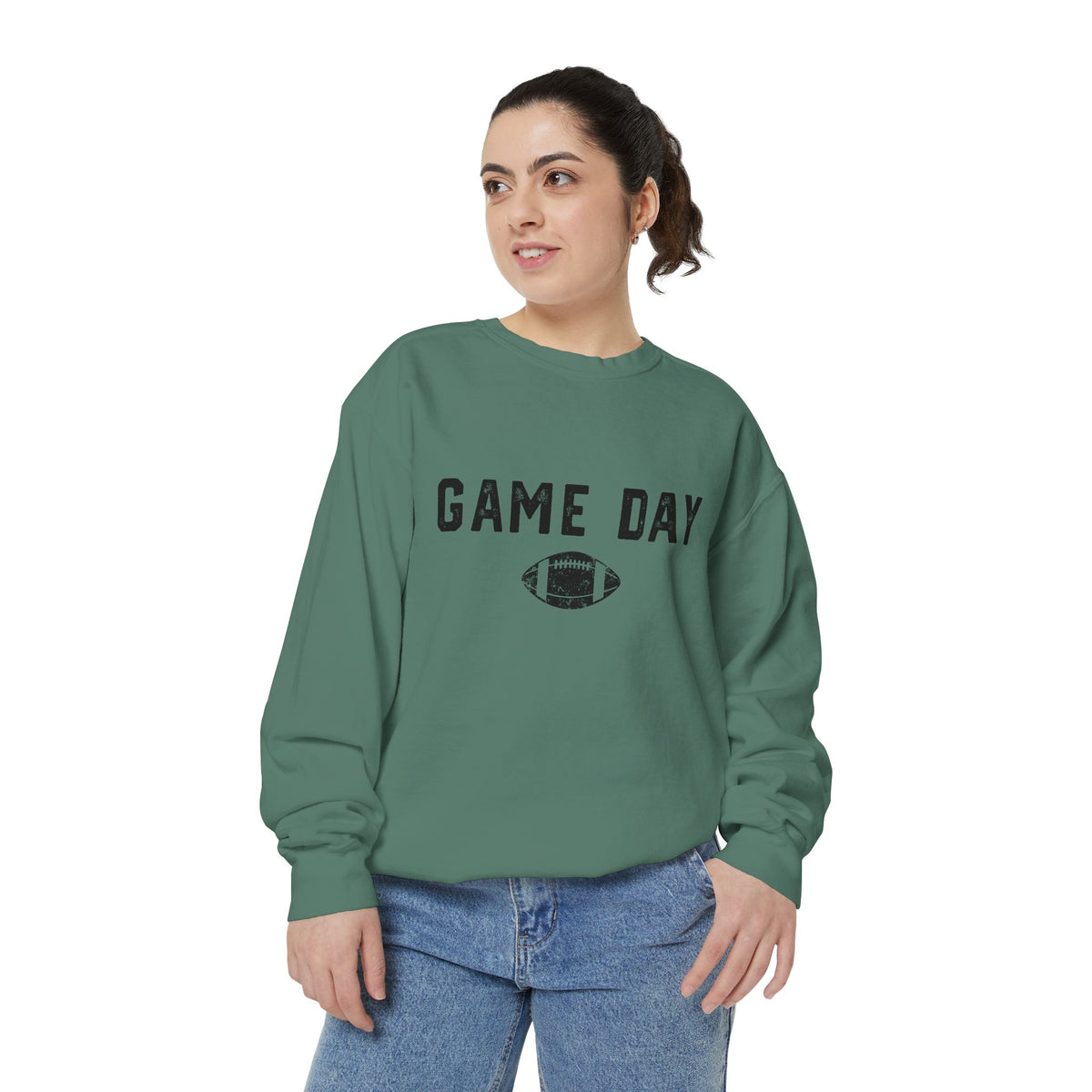 Cozy Football Game Day Women's Crewneck Sweatshirt
