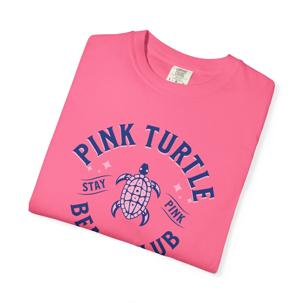 Pink Turtle Beach Club T-Shirt | Beach Comfort Colors Tee
