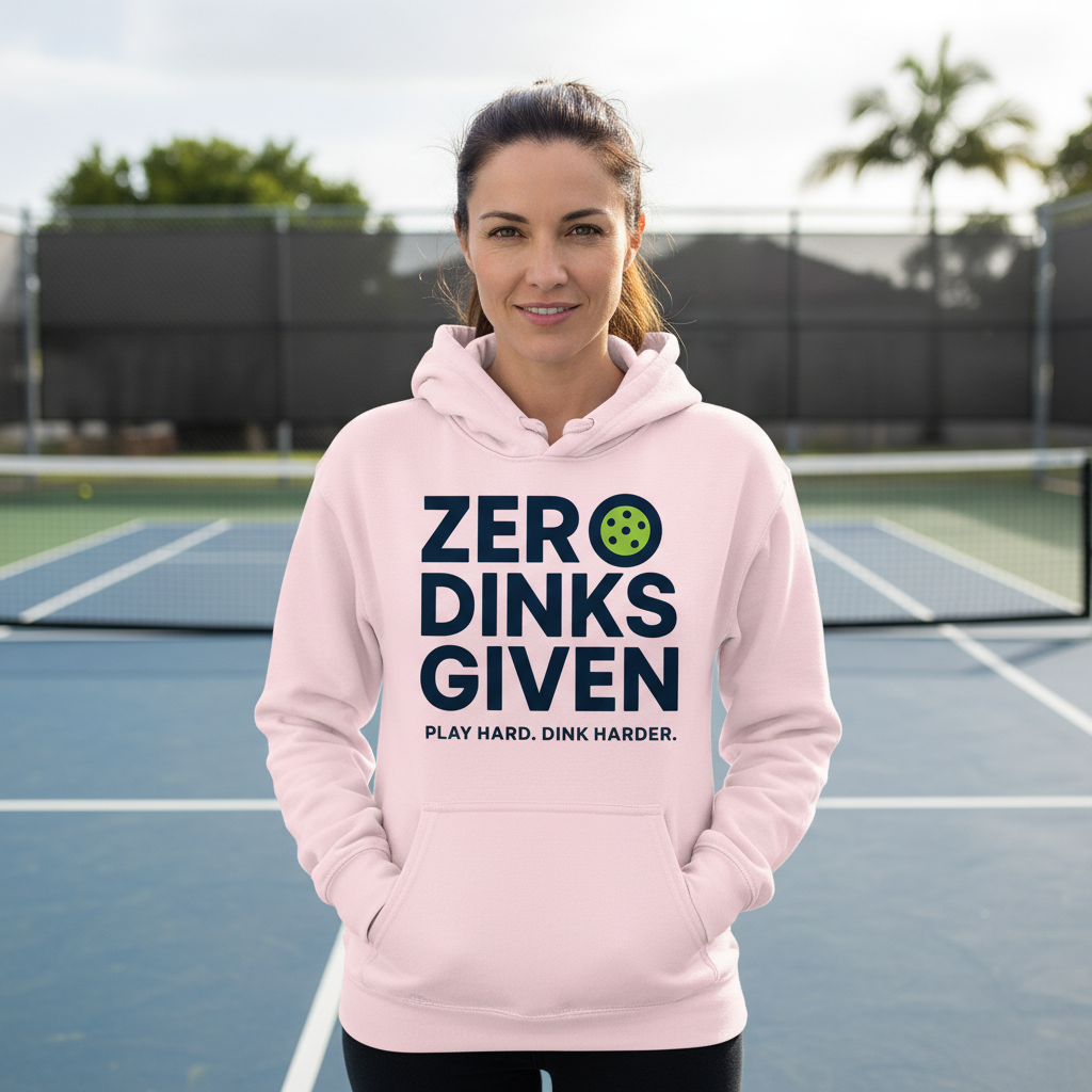 "Zero Dinks Given" Pickleball Sweatshirt Hoodie