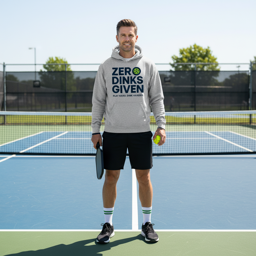 "Zero Dinks Given" Pickleball Sweatshirt Hoodie