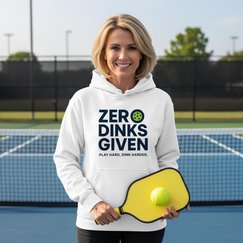 "Zero Dinks Given" Pickleball Sweatshirt Hoodie