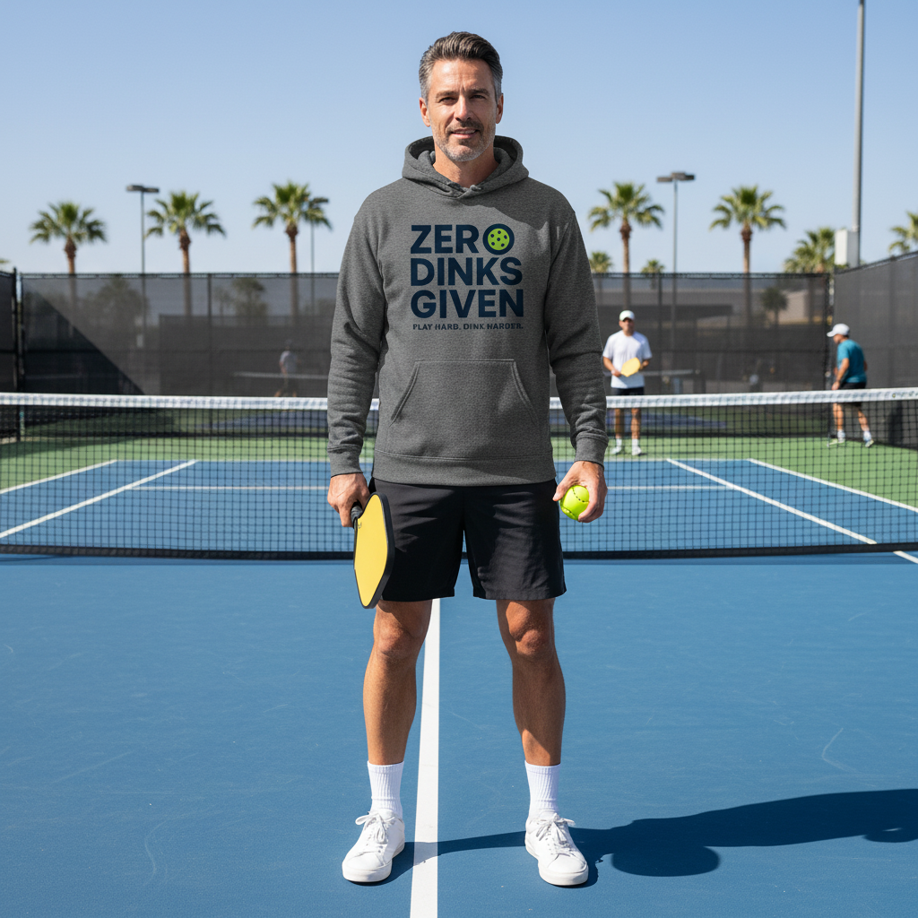 "Zero Dinks Given" Pickleball Sweatshirt Hoodie