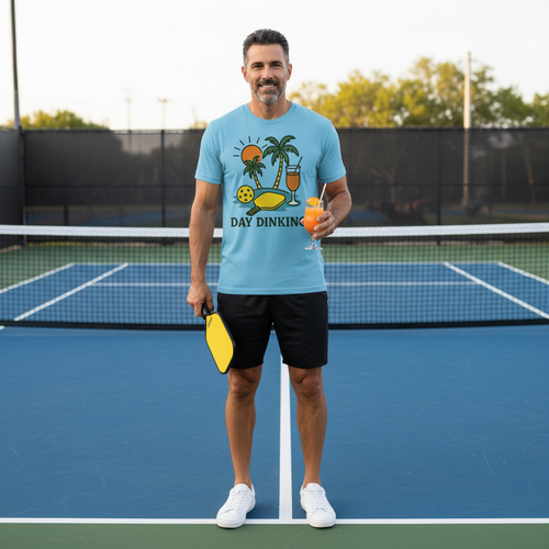 "Day Dinking" Pickleball Beach T‑Shirt