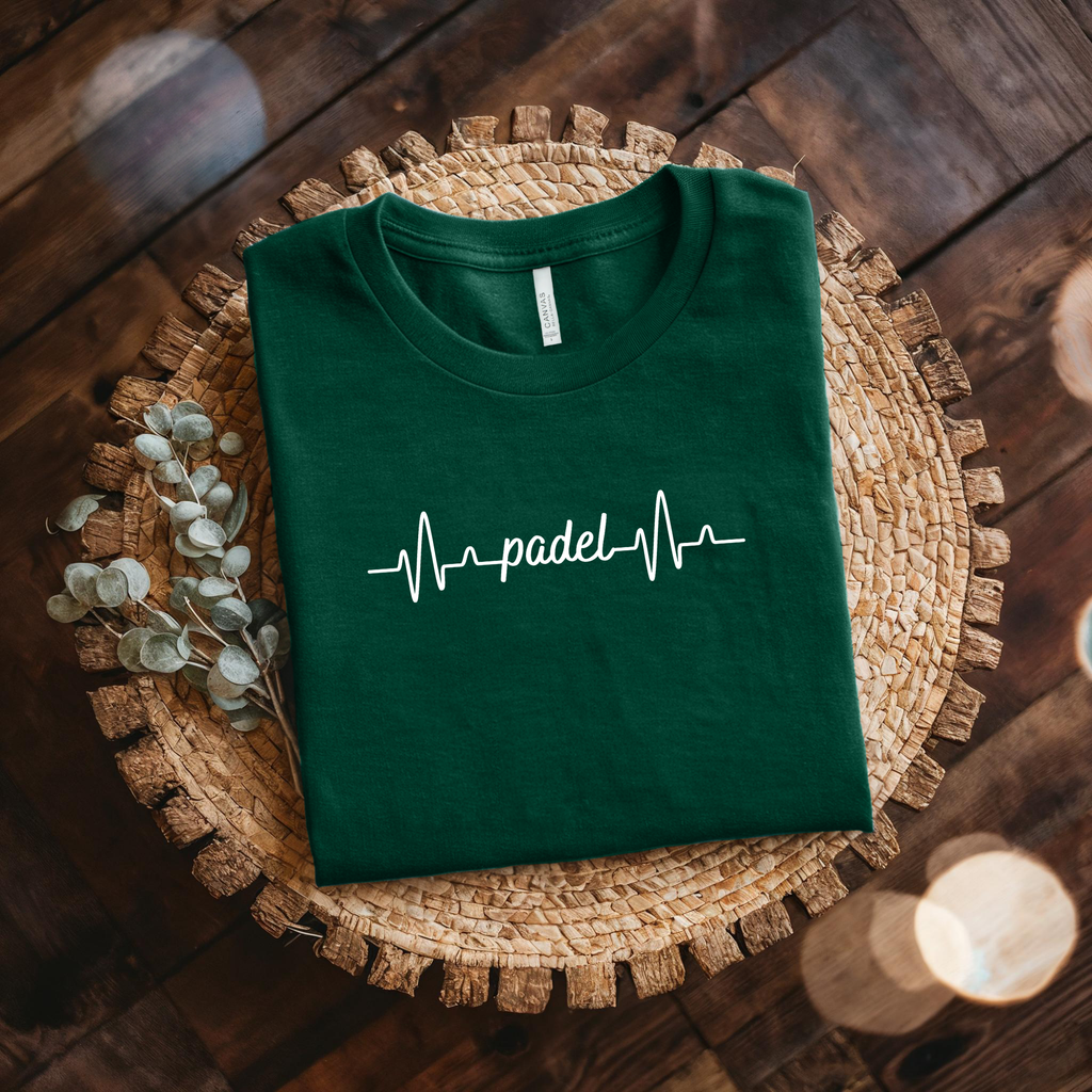 Padel Heartbeat T-Shirt — Minimalist Padel Shirt for Players Who Live for the Court