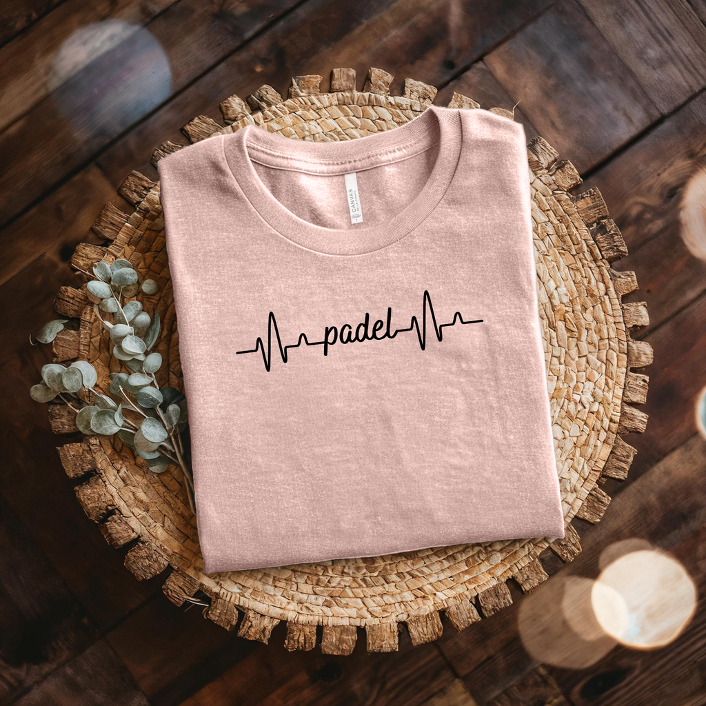 Padel Heartbeat T-Shirt — Minimalist Padel Shirt for Players Who Live for the Court
