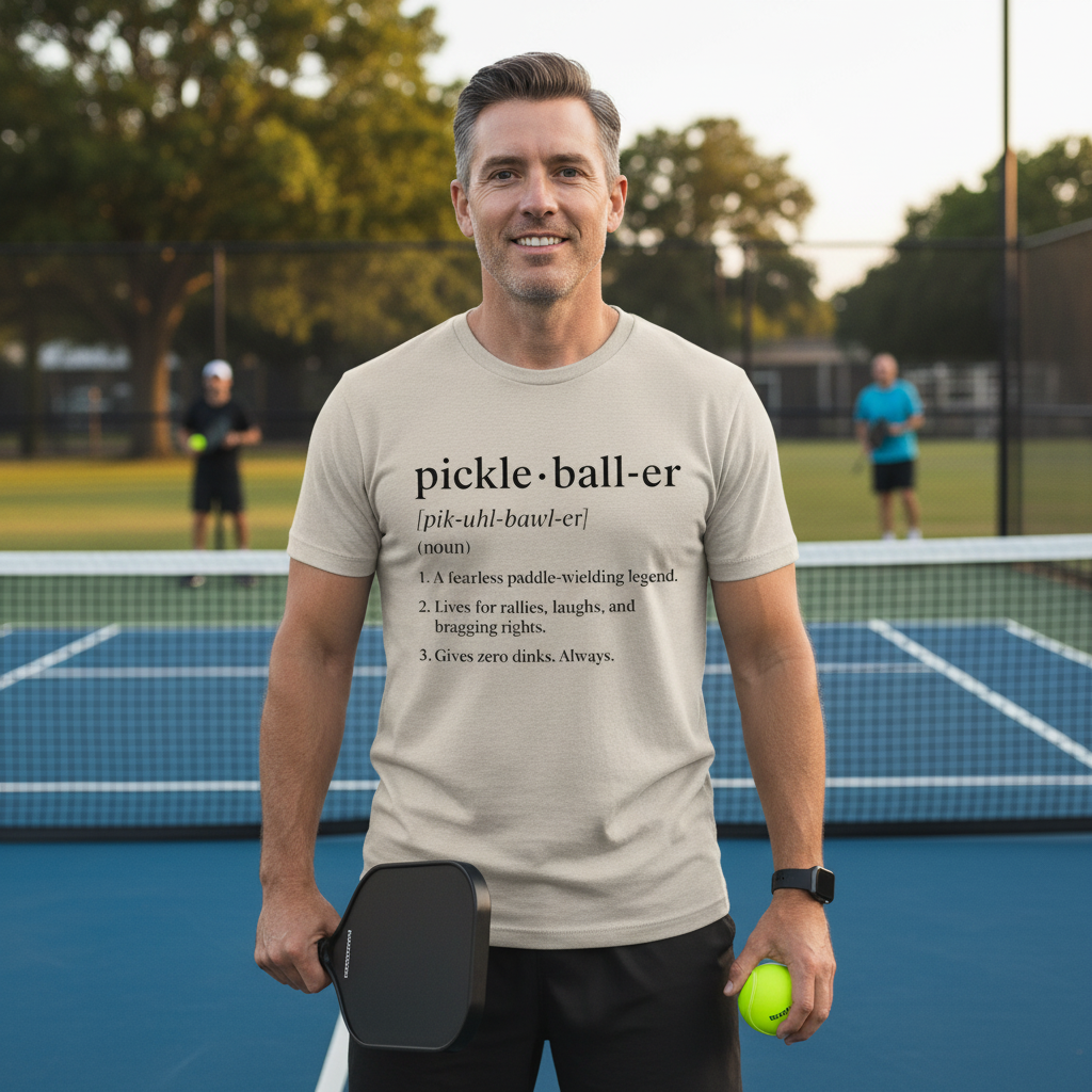Pickleballer Definition Tee — Funny Pickleball Shirt for Players & Fans