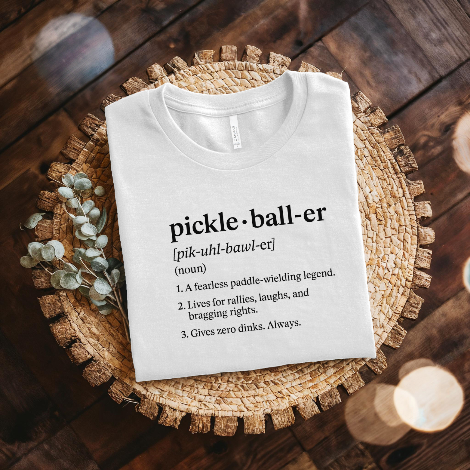 Pickleballer Definition Tee — Funny Pickleball Shirt for Players & Fans