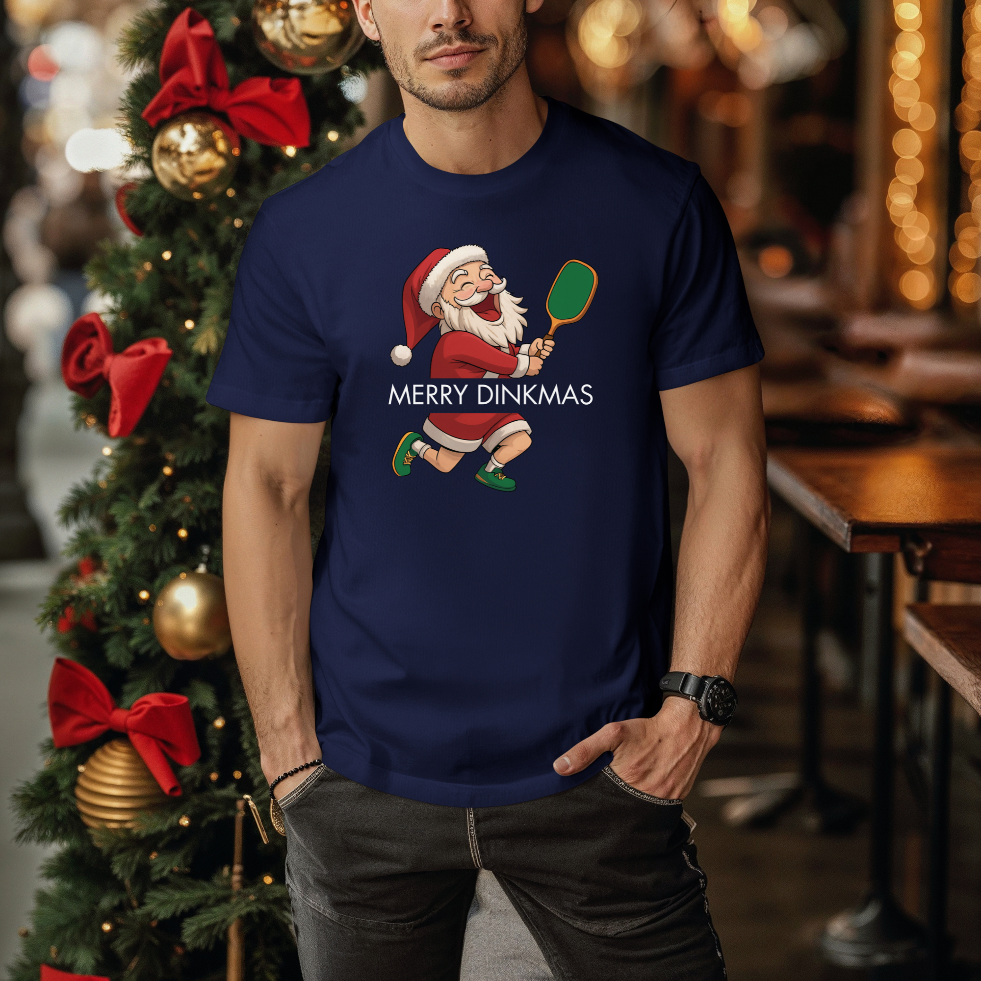 Merry Dinkmas Pickleball Shirt • Santa Pickleball T-Shirt • Funny Pickleball Christmas Tee • Pickleball Gift • Holiday Pickleball Apparel
