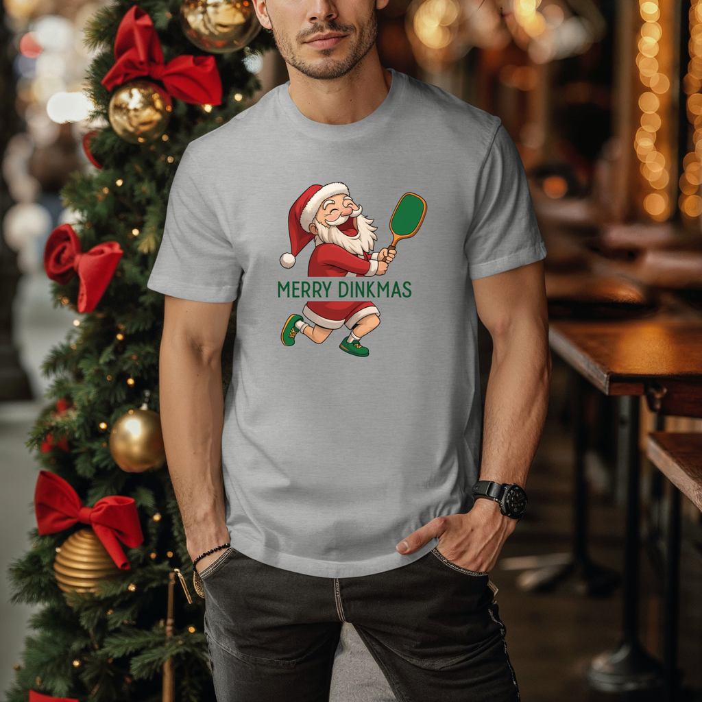 Merry Dinkmas Pickleball Shirt • Santa Pickleball T-Shirt • Funny Pickleball Christmas Tee • Pickleball Gift • Holiday Pickleball Apparel