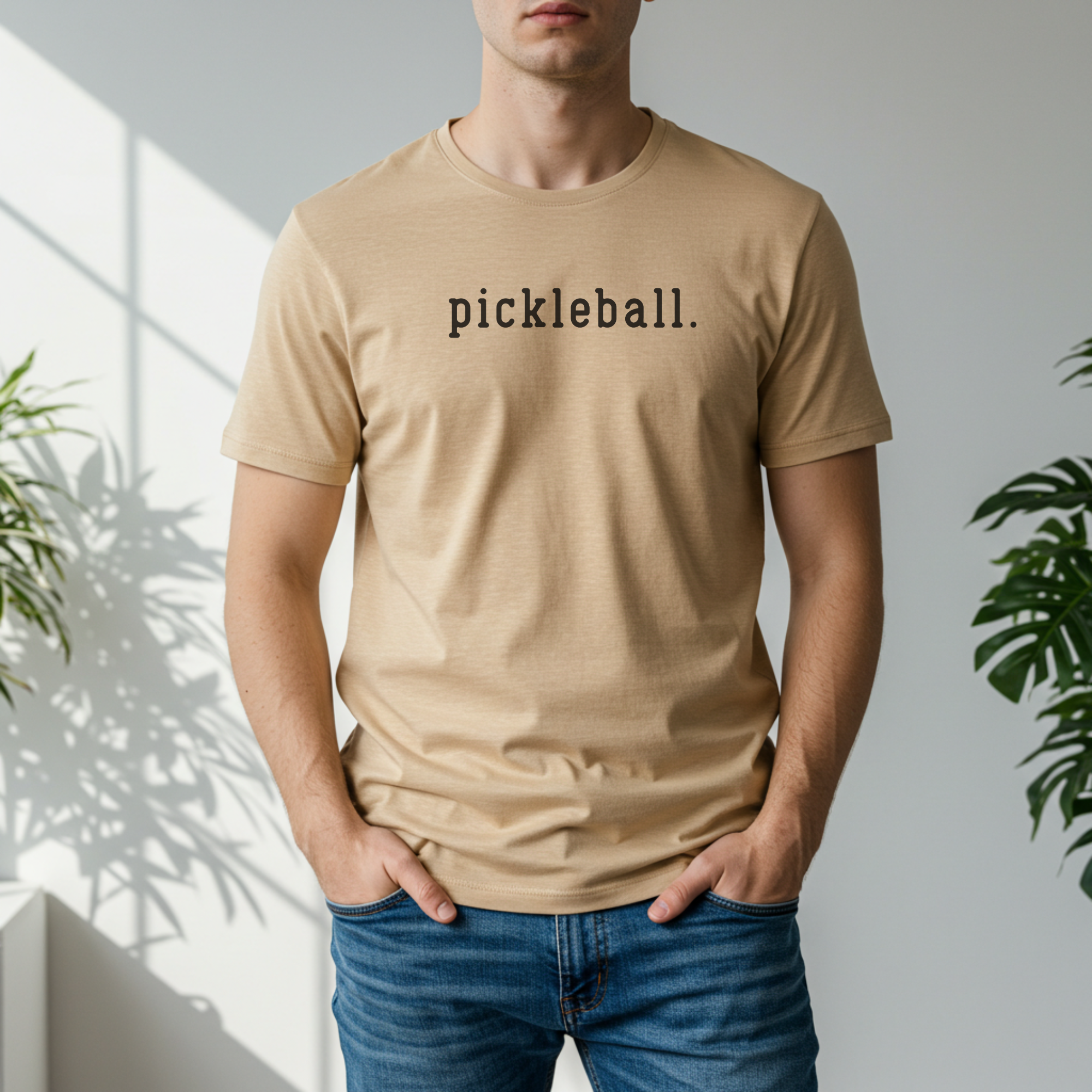 Pickleball Tee — Minimalist "pickleball." Short Sleeve Shirt for Players