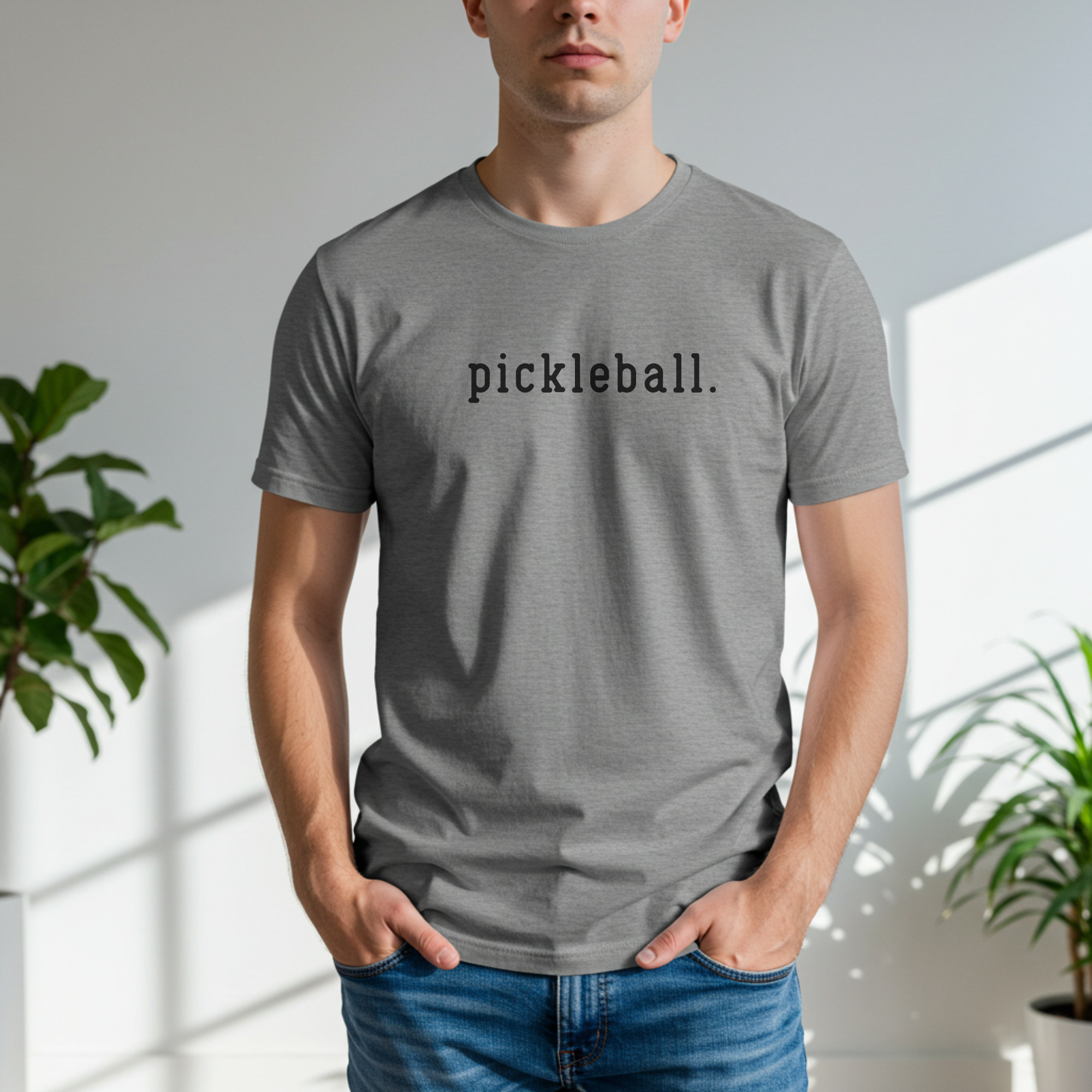 Pickleball Tee — Minimalist "pickleball." Short Sleeve Shirt for Players