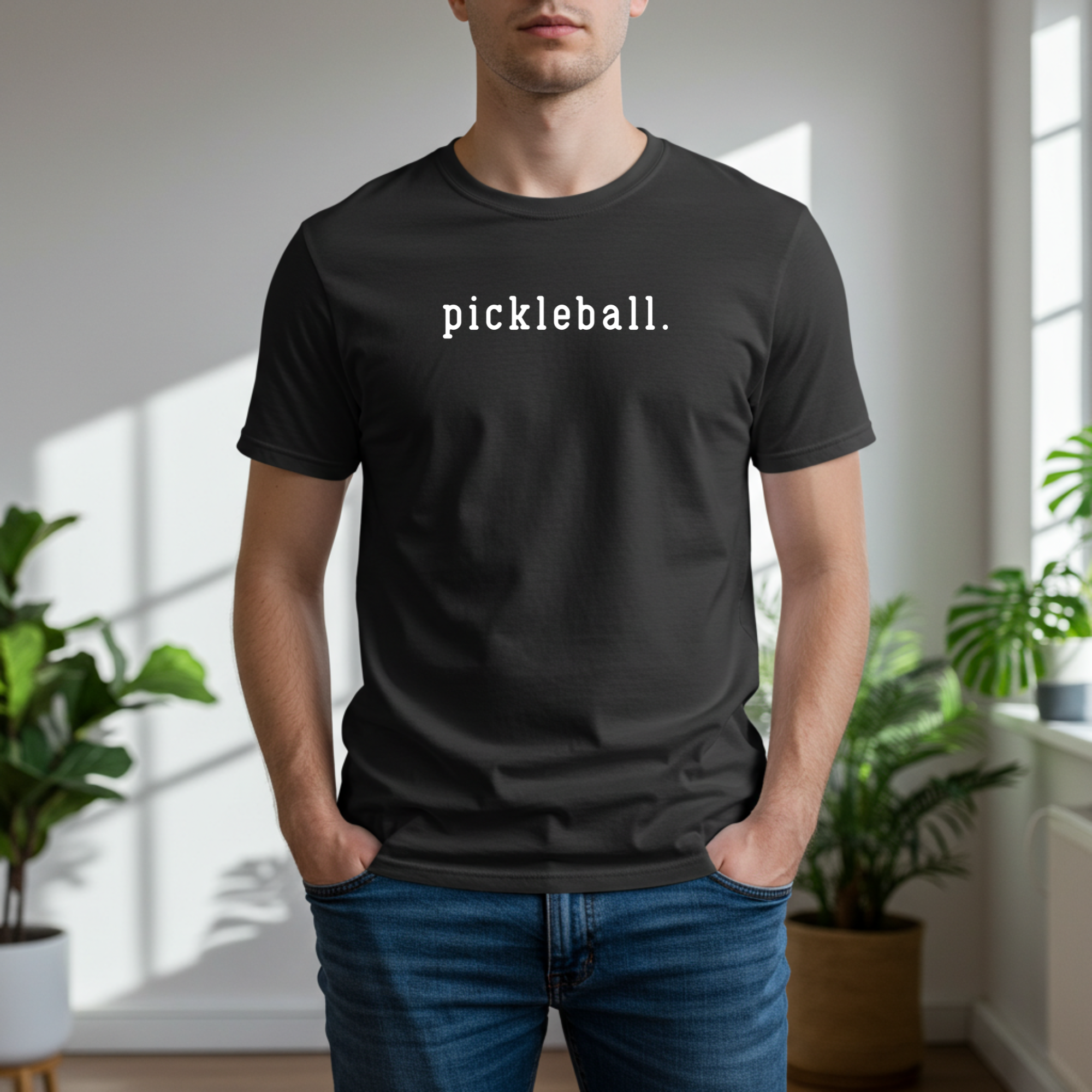 Pickleball Tee — Minimalist "pickleball." Short Sleeve Shirt for Players
