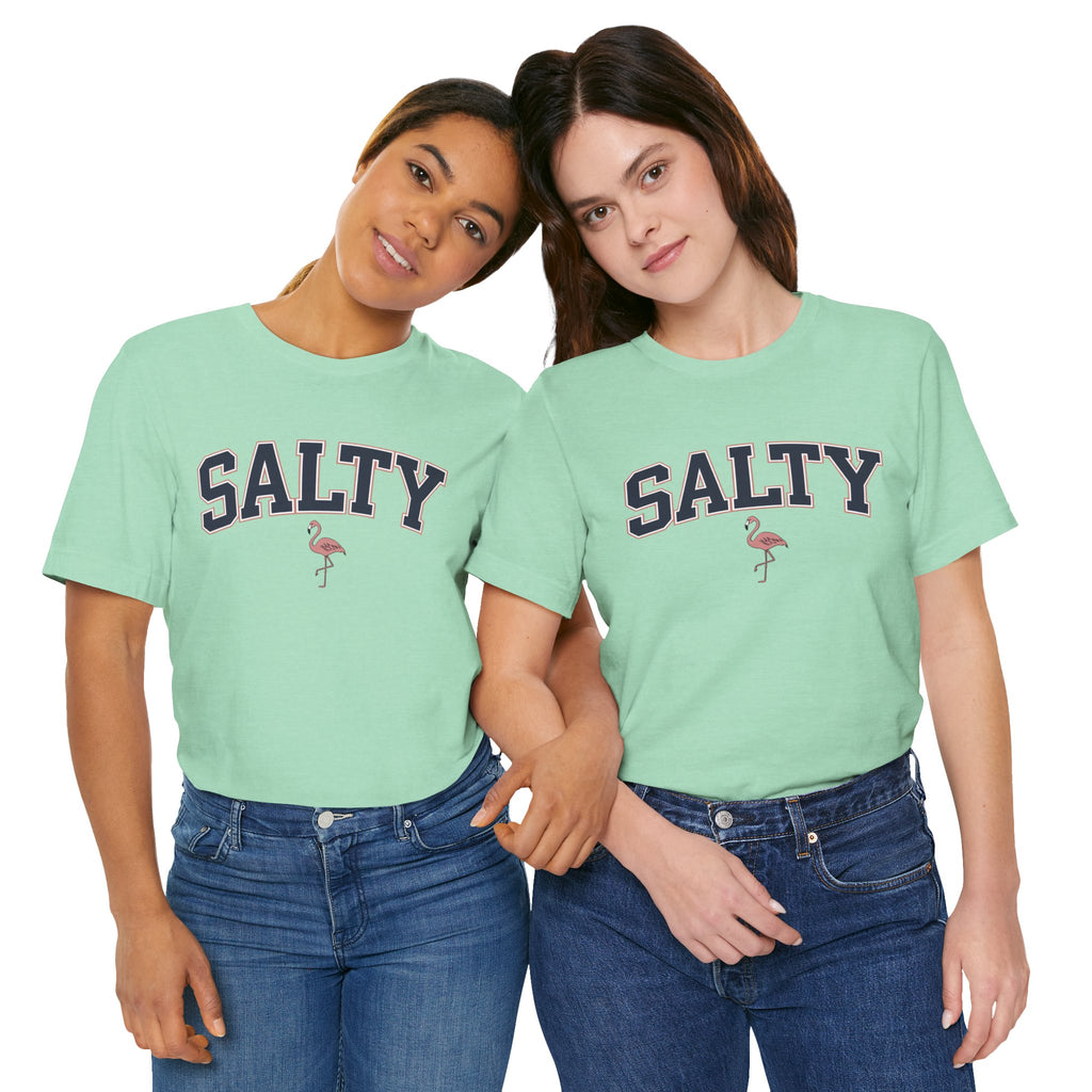 Salty Flamingo Beach Tee Shirt • Beach Tee Shirt