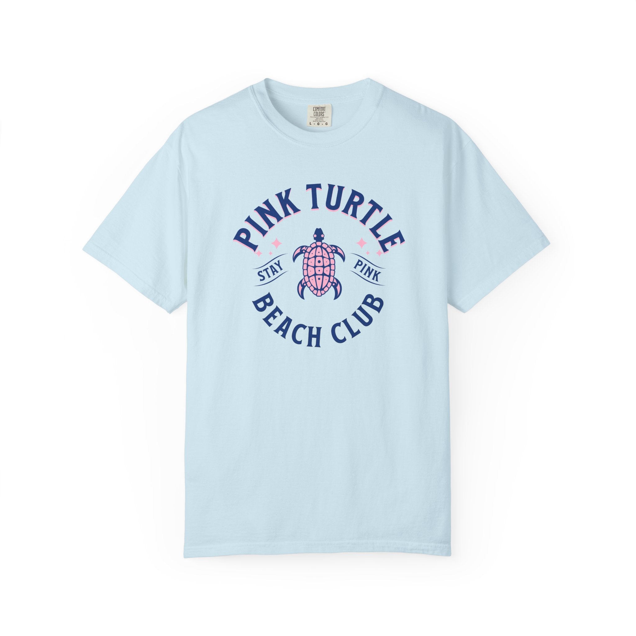 Pink Turtle Beach Club T-Shirt | Beach Comfort Colors Tee