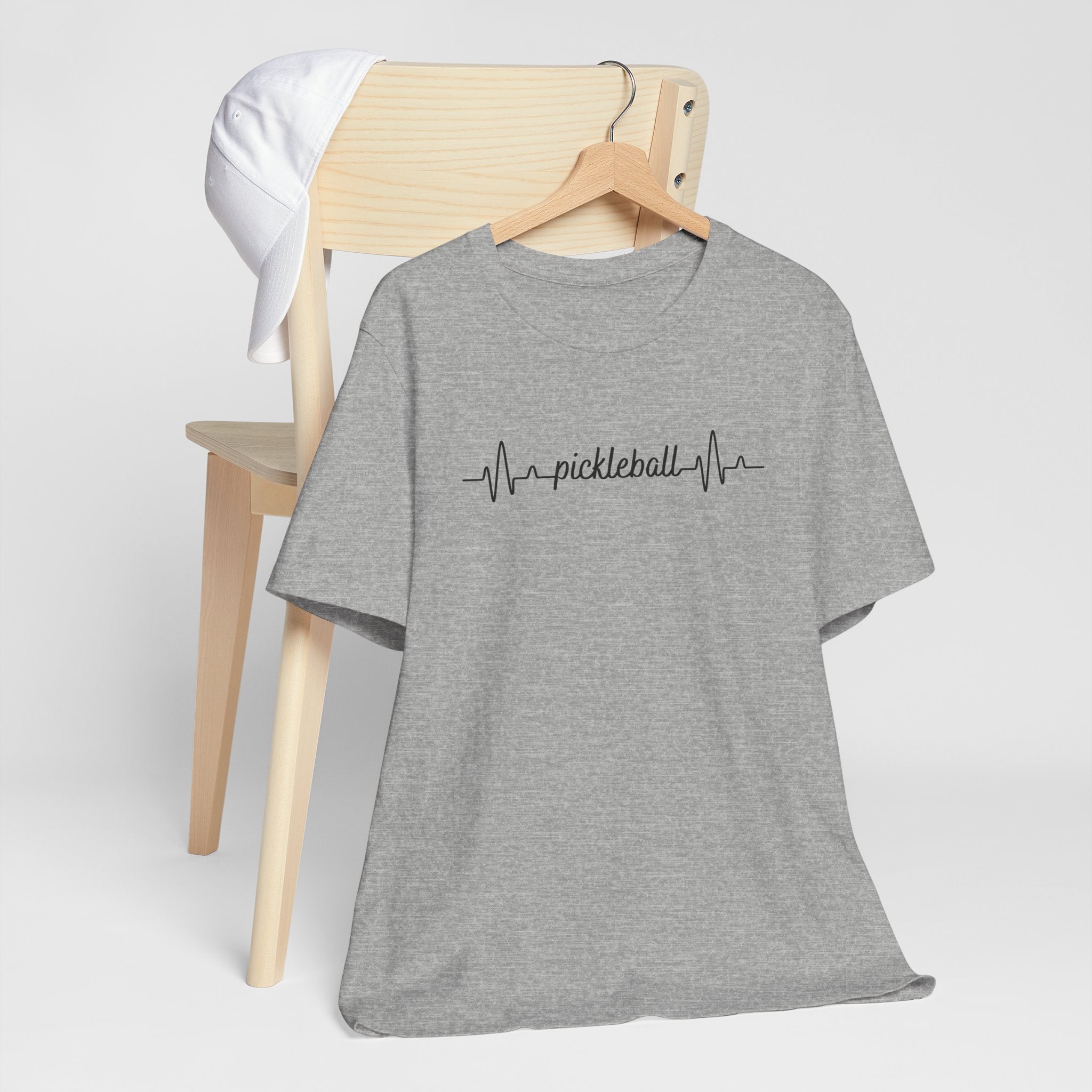 Pickleball Heartbeat T-Shirt — Minimalist Pickleball Shirt for Players Who Live for the Court