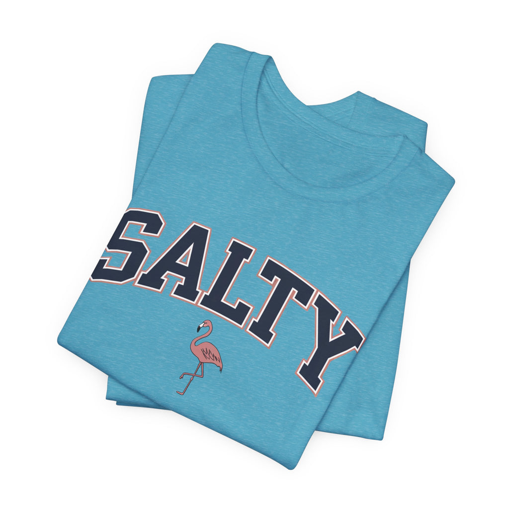 Salty Flamingo Beach Tee Shirt • Beach Tee Shirt