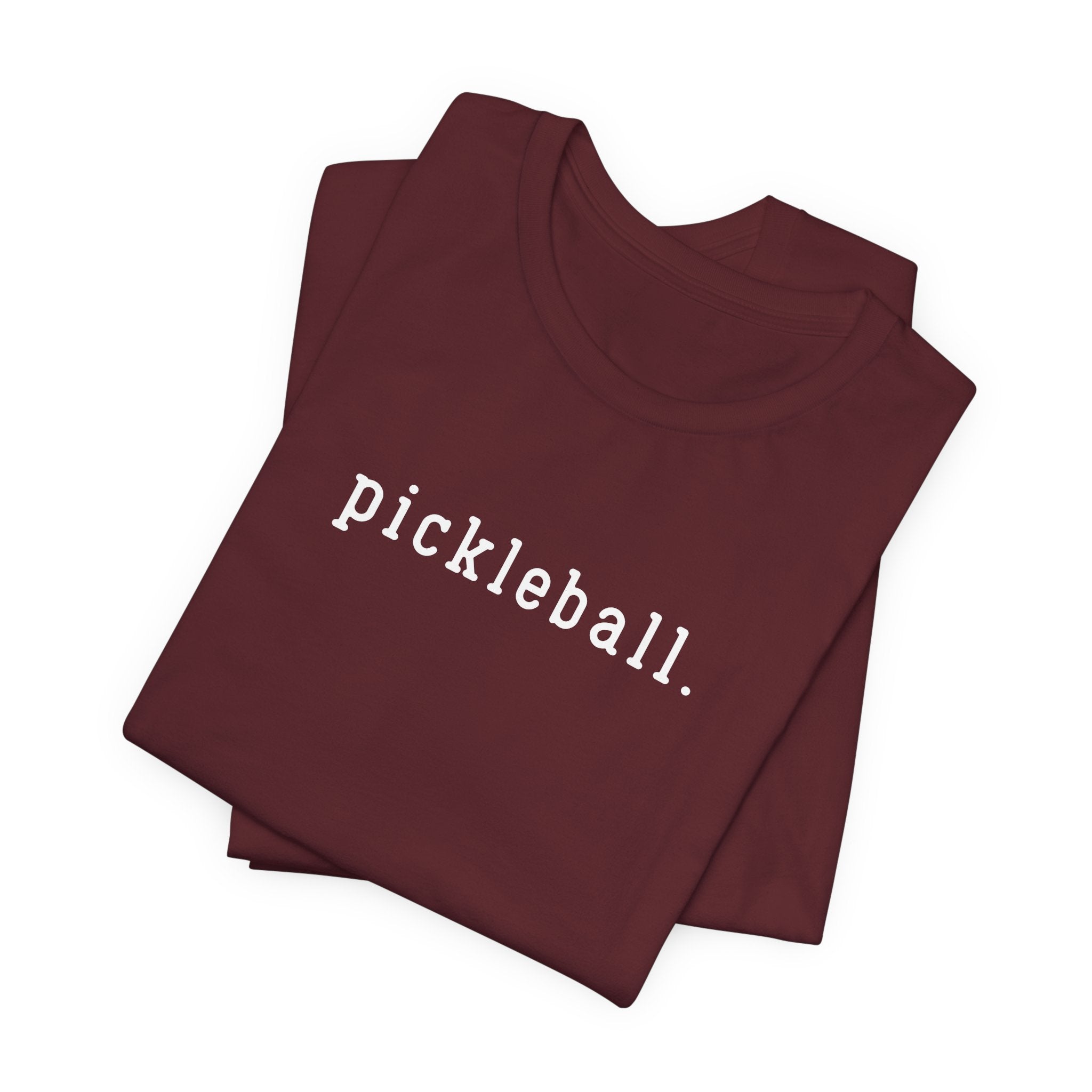 Pickleball Tee — Minimalist "pickleball." Short Sleeve Shirt for Players