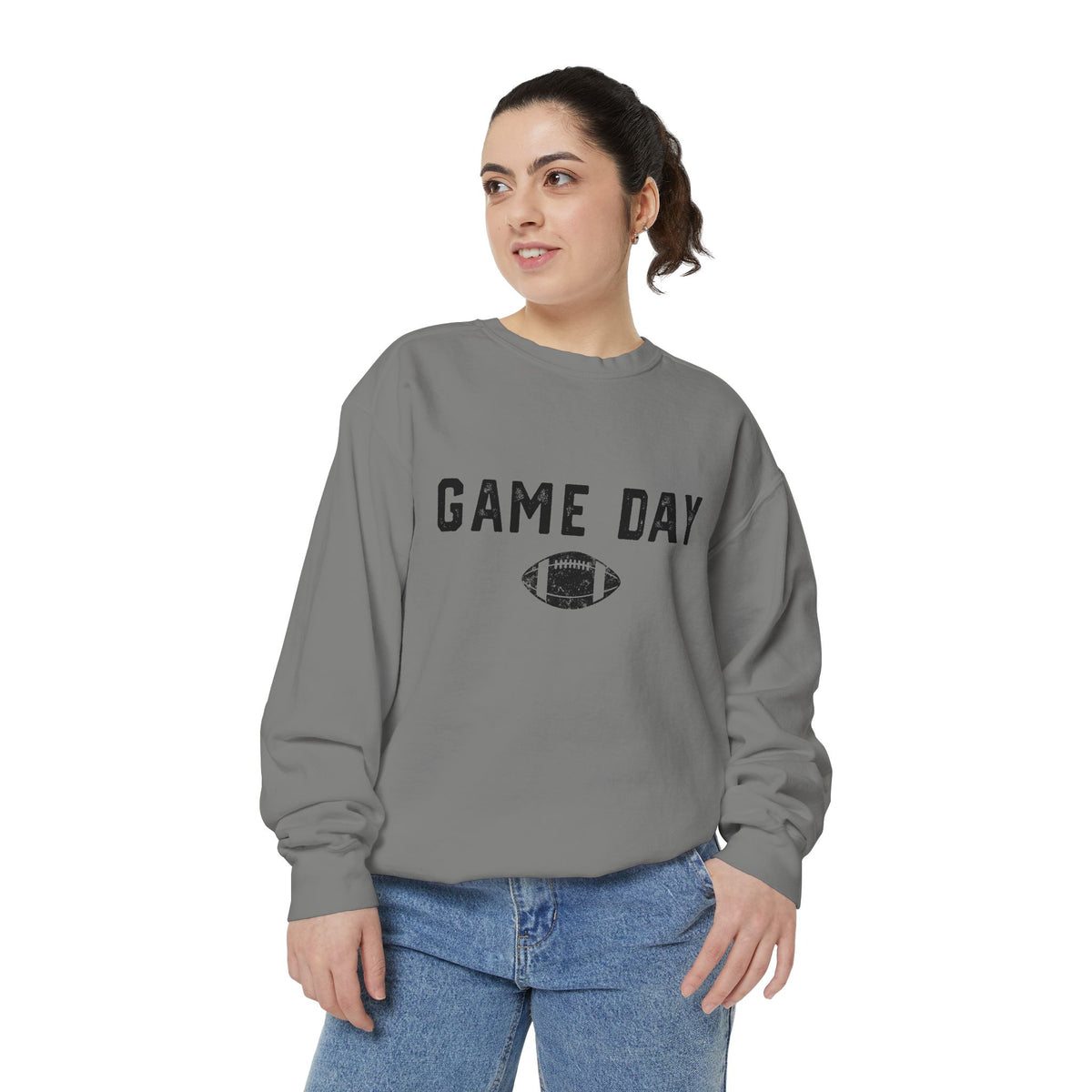 Cozy Football Game Day Women's Crewneck Sweatshirt