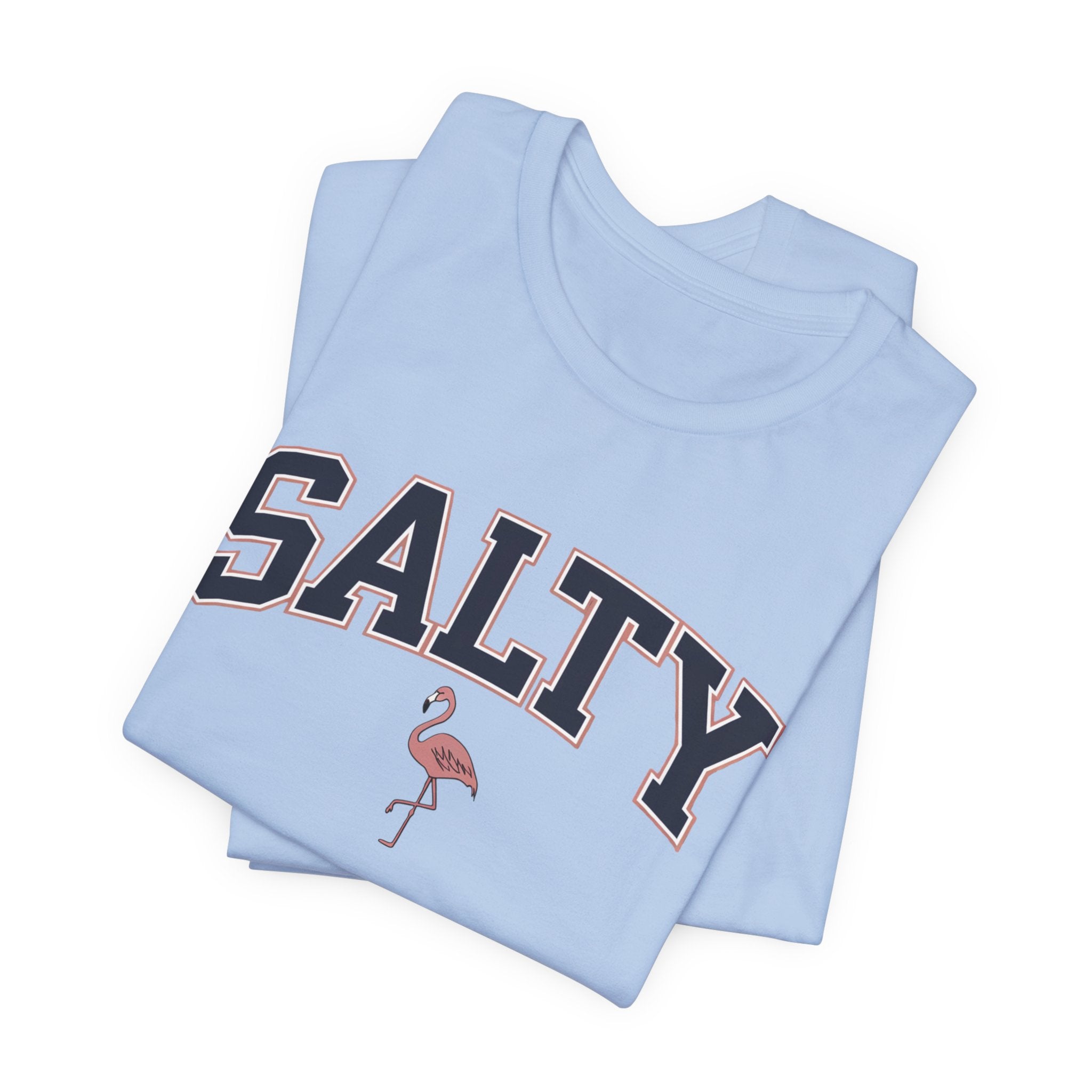 Salty Flamingo Beach Tee Shirt • Beach Tee Shirt