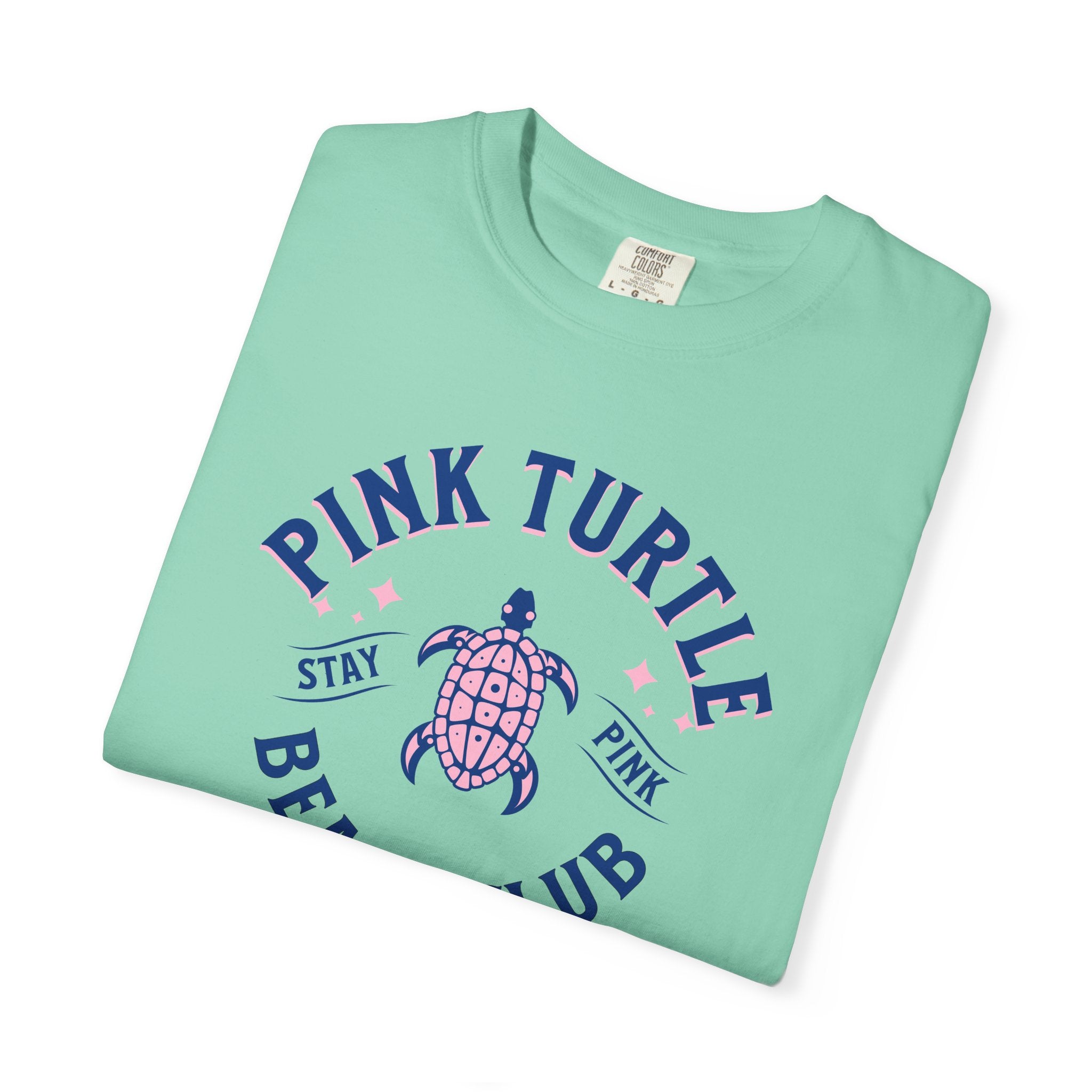 Pink Turtle Beach Club T-Shirt | Beach Comfort Colors Tee