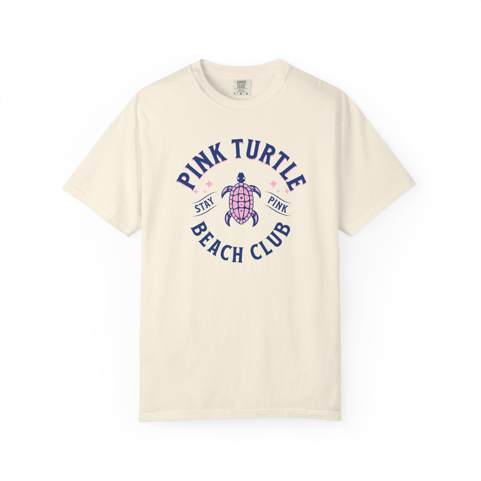 Pink Turtle Beach Club T-Shirt | Beach Comfort Colors Tee