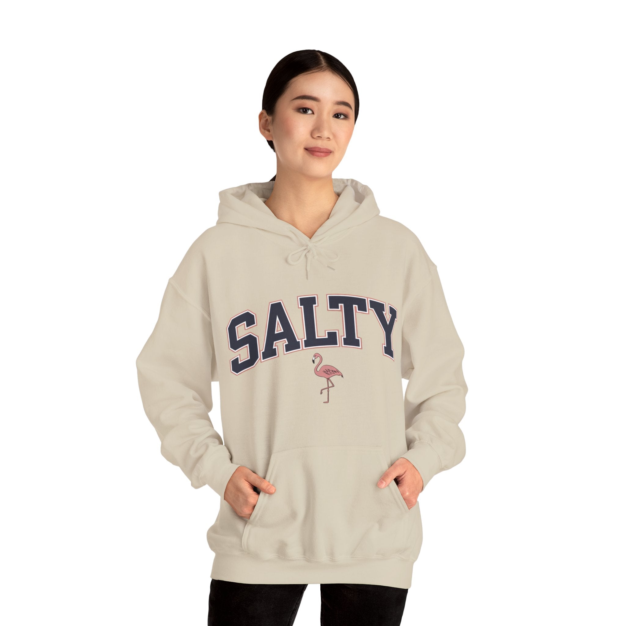 Salty Flamingo Beach Hoodie • Beach Sweatshirt
