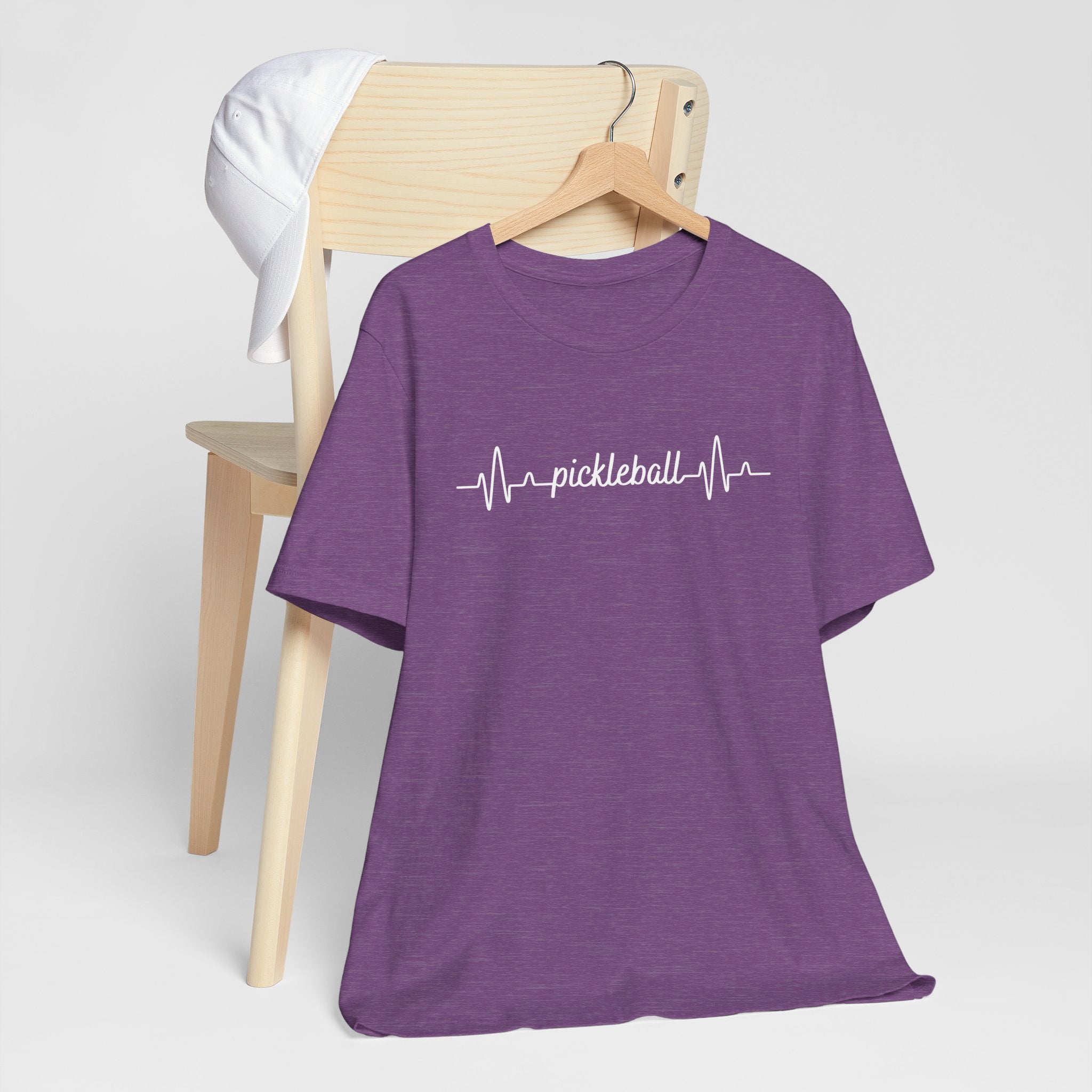 Pickleball Heartbeat T-Shirt — Minimalist Pickleball Shirt for Players Who Live for the Court